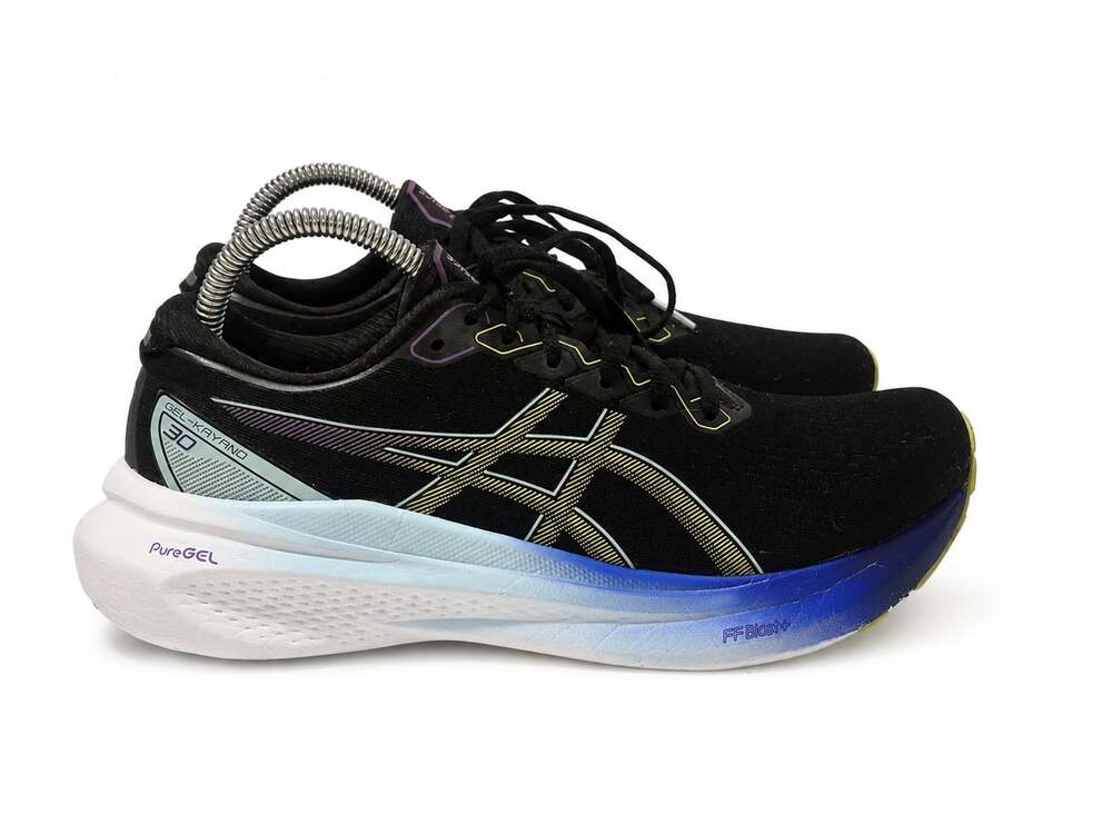 ASICS Gel-Kayano 30 Running Shoes Black/Glow Yellow Womens size 8.5